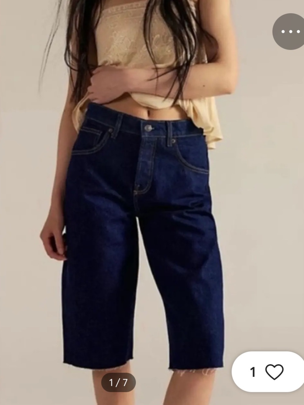 Free People Jam Session Dark Indigo Capris NWT